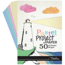 Treeline A4 80gsm Pastel Paper Pad, 50 Sheet 